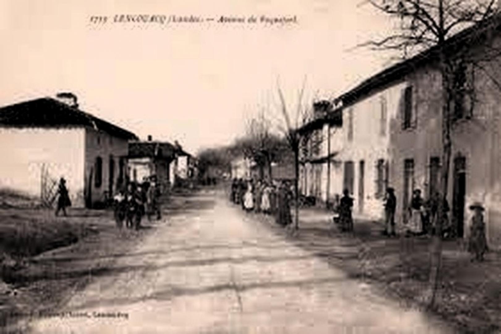 cartes postales Lencouacq route roquefort vers roquefort.jpg